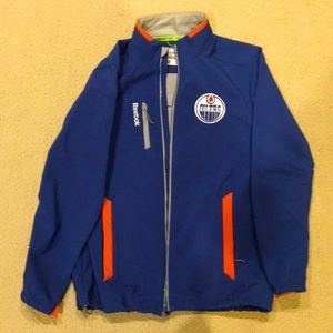 Reebok center ice Edmonton oilers large jacket